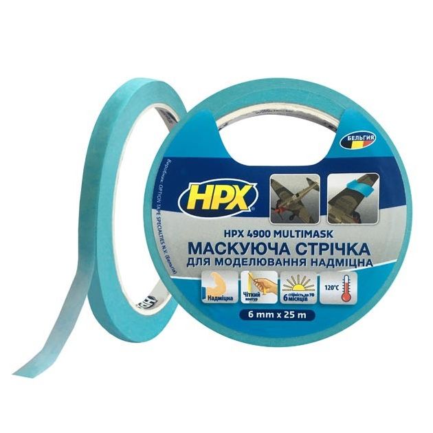 HPX 4900 MULTIMASK - 6мм х 25м - суперсильная маскирующая лента, фото  | SNABZHENIE.com.ua