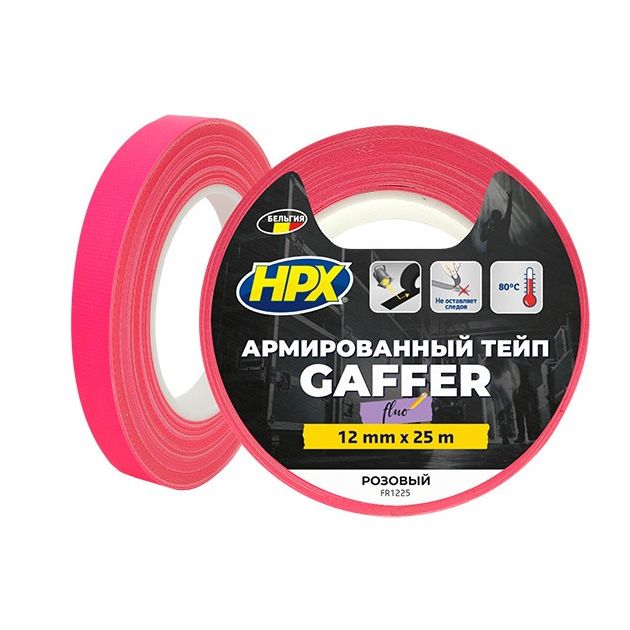 HPX FLUO TAPE - розовая, 12мм x 25м - армированная лента для маркировки, фото  | SNABZHENIE.com.ua
