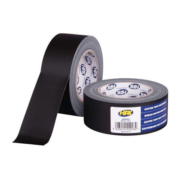 HPX GAFFER TAPE - черный матовый тейп 48мм х 25м для театра и кино, фото  | SNABZHENIE.com.ua