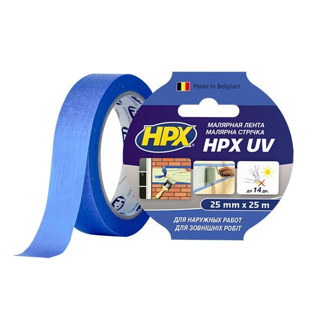 УФ-стойкая малярная лента НРХ UV 25мм x 25м для наружных работ, фото  | SNABZHENIE.com.ua