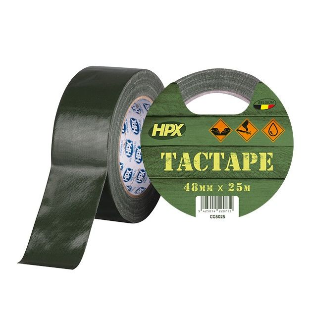 HPX TACTAPE - 48мм х 25м - армированная оливковая лента, фото  | SNABZHENIE.com.ua