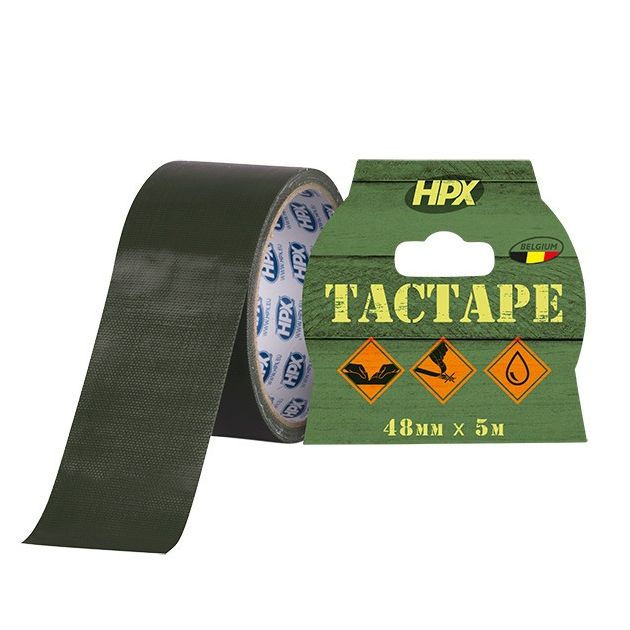 HPX TACTAPE - 48мм х 5м - армированная оливковая лента, фото  | SNABZHENIE.com.ua