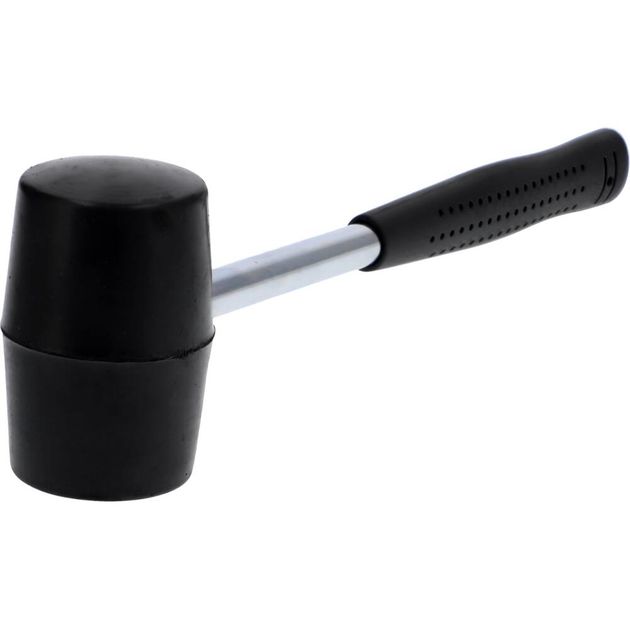 Молоток гумовий VOREL з металевою ручкою, Ø=50 мм, m=410 г [12/60], фото , зображення 2 | SNABZHENIE.com.ua