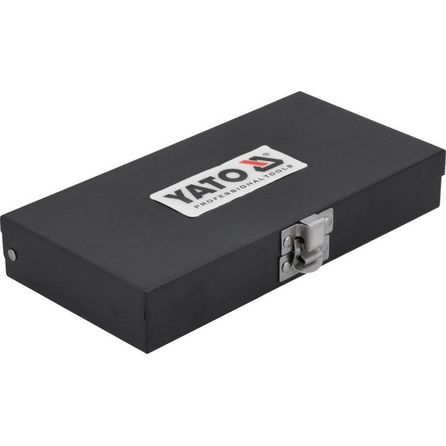 Набір насадок викруткових YATO "ТОRХ", L= 30, 75 мм, адаптер 1/2", металевий кейс, 15 шт., фото , зображення 6 | SNABZHENIE.com.ua