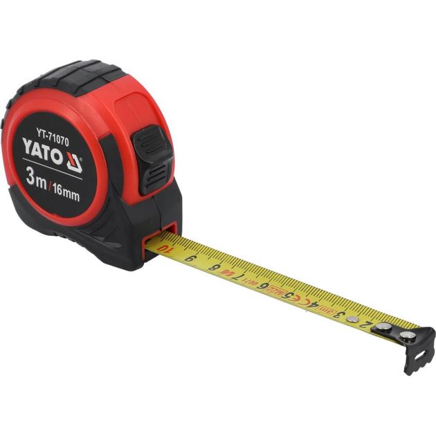 Рулетка YATO 3 м x 16 мм, стальная лента, нейлоновое покрытие, фото , изображение 4 | SNABZHENIE.com.ua Рулетка YATO 3 м x 16 мм, стальная лента, нейлоновое покрытие, фото , изображение 4 | SNABZHENIE.com.ua