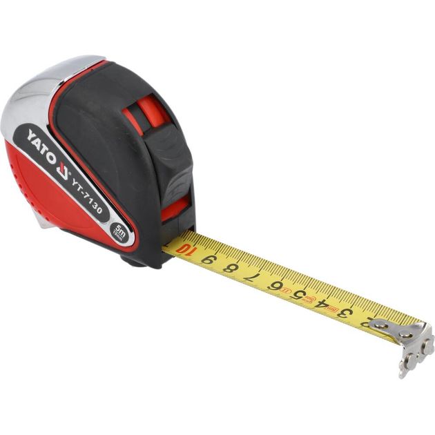 Рулетка зі сталевою лезою та магнітним наконечником 5 м х 19 мм YATO (YT-7130), фото , зображення 4 | SNABZHENIE.com.ua