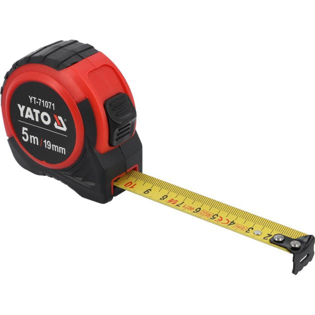 Рулетка YATO 5 м x 19 мм, стальная лента, нейлоновое покрытие, фото , изображение 4 | SNABZHENIE.com.ua Рулетка YATO 5 м x 19 мм, стальная лента, нейлоновое покрытие, фото , изображение 4 | SNABZHENIE.com.ua