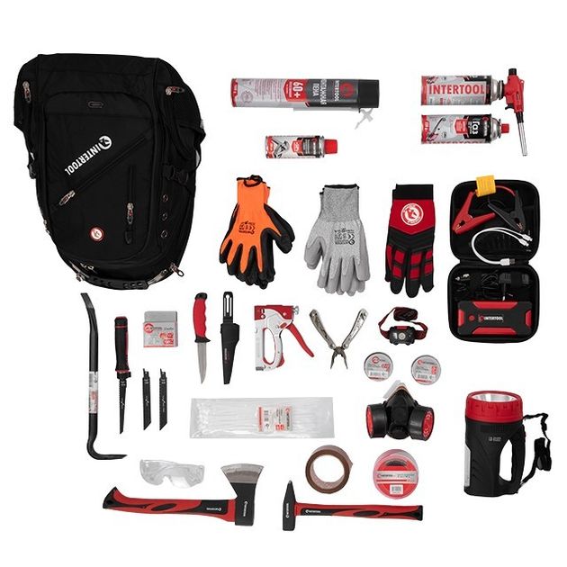 Набір для надзвичайних ситуацій Екстра INTERTOOL BX-1008, фото , зображення 2 | SNABZHENIE.com.ua