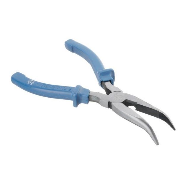 Щипцы удлиненные изогнутые 180 мм INTERTOOL HT-0125, фото  | SNABZHENIE.com.ua