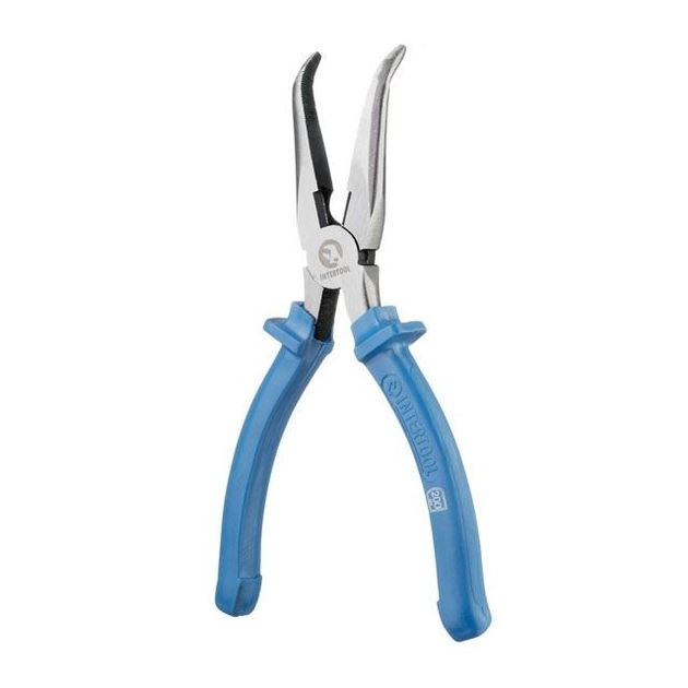 Щипці подовжені вигнуті 200 мм INTERTOOL HT-0126, фото , зображення 3 | SNABZHENIE.com.ua Щипці подовжені вигнуті 200 мм INTERTOOL HT-0126, фото , зображення 3 | SNABZHENIE.com.ua