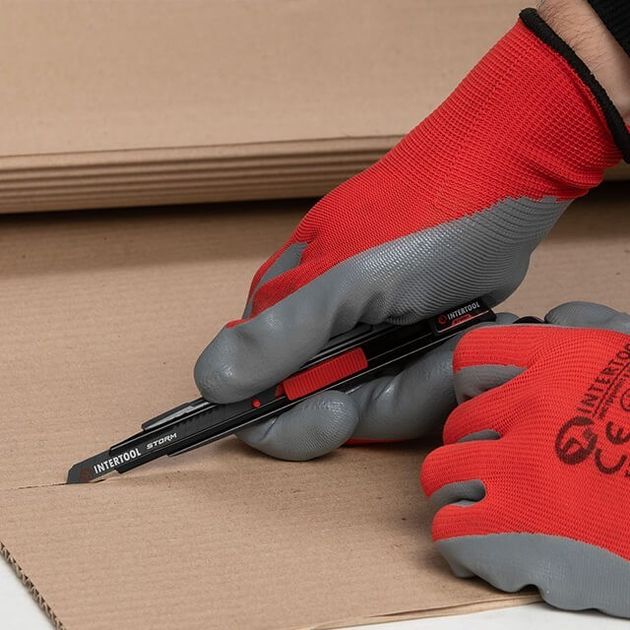 Ніж сегментний 9мм, алюмінієвий, Storm INTERTOOL HT-0533, фото , зображення 10 | SNABZHENIE.com.ua