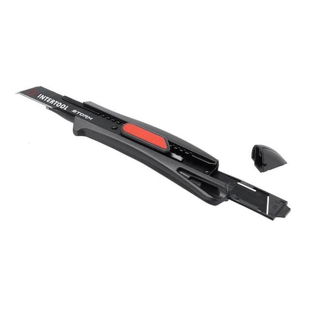 Нож сегментный 18мм мультифункциональный Storm INTERTOOL HT-0537, фото , изображение 7 | SNABZHENIE.com.ua