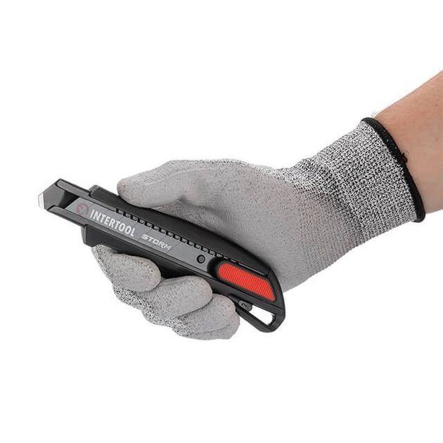 Нож сегментный 18мм мультифункциональный Storm INTERTOOL HT-0537, фото , изображение 8 | SNABZHENIE.com.ua