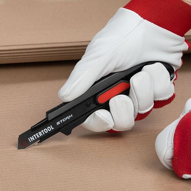 Нож сегментный 18мм мультифункциональный Storm INTERTOOL HT-0537, фото , изображение 10 | SNABZHENIE.com.ua