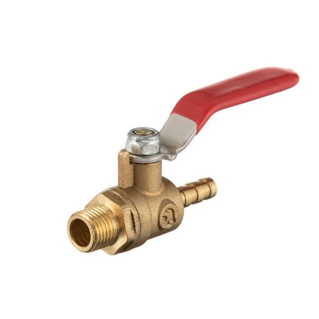 Шаровой кран латунный 1/4" на шланг 6мм, STORM INTERTOOL PT-1886, фото  | SNABZHENIE.com.ua
