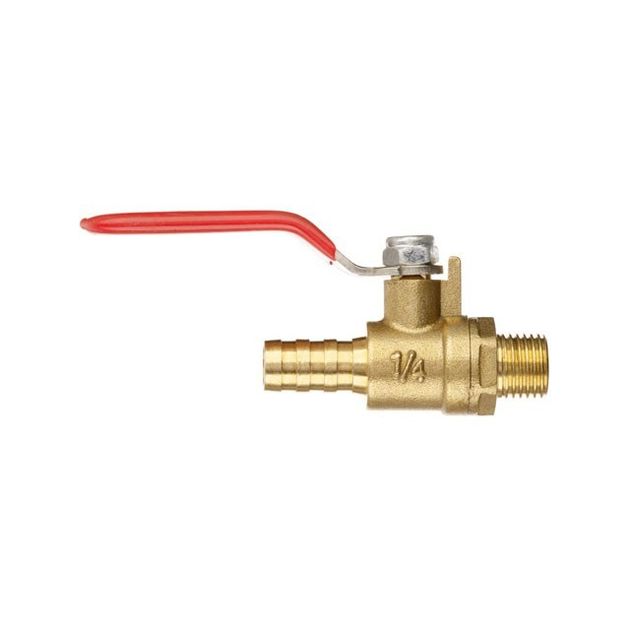 Кран шаровый воздушный латунный 1/4" на шланг 10мм, STORM INTERTOOL PT-1890, фото , изображение 3 | SNABZHENIE.com.ua