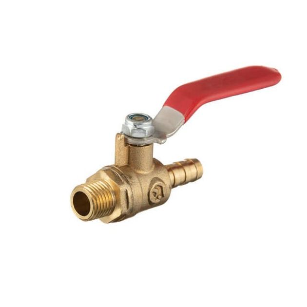 Кран шаровый воздушный латунный 1/4" на шланг 10мм, STORM INTERTOOL PT-1890, фото  | SNABZHENIE.com.ua