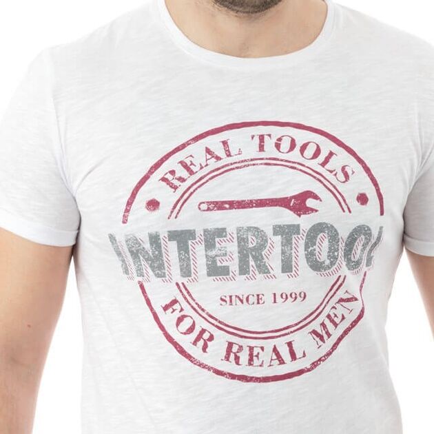 Футболка светло-серая XXL 100% хлопок INTERTOOL SP-2215, фото , изображение 5 | SNABZHENIE.com.ua Футболка светло-серая XXL 100% хлопок INTERTOOL SP-2215, фото , изображение 5 | SNABZHENIE.com.ua