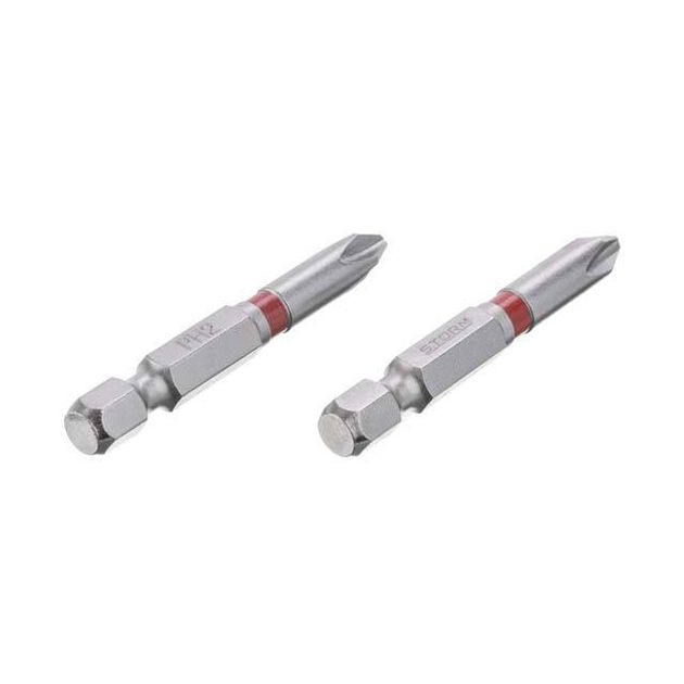 Комплект бит PH2 1/4*50мм, S2, 2шт., STORM INTERTOOL VT-0212, фото , изображение 2 | SNABZHENIE.com.ua Комплект бит PH2 1/4*50мм, S2, 2шт., STORM INTERTOOL VT-0212, фото , изображение 2 | SNABZHENIE.com.ua