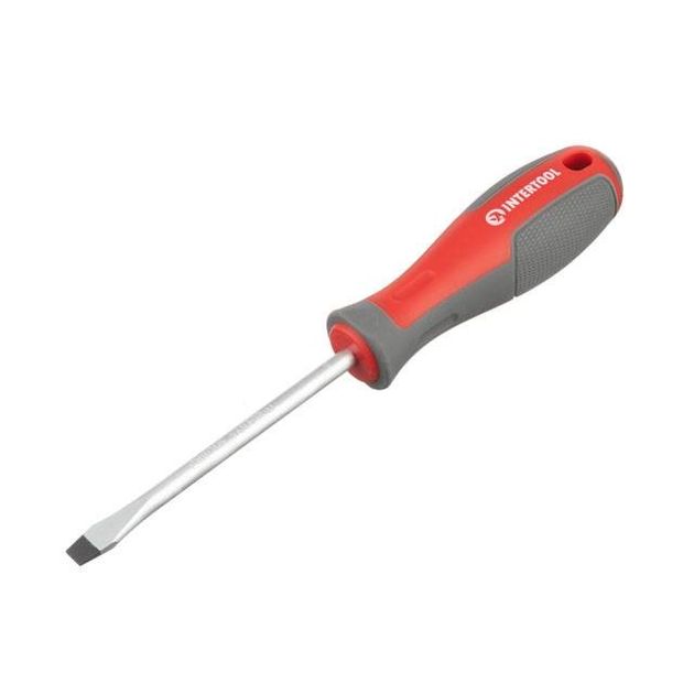 Отвертка шлицевая SL6.0*100 мм, CR-V INTERTOOL VT-3310, фото  | SNABZHENIE.com.ua