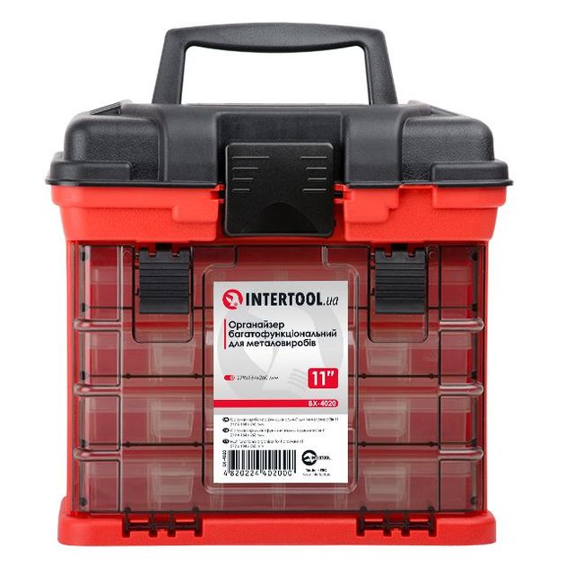 Органайзер для метизов с выдвижными секциями INTERTOOL BX-4020, фото  | SNABZHENIE.com.ua