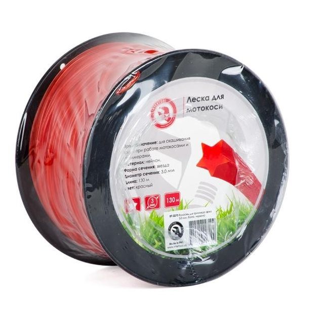 Леска для мотокосы INTERTOOL, 3.0 мм, 130 м, красная, фото  | SNABZHENIE.com.ua