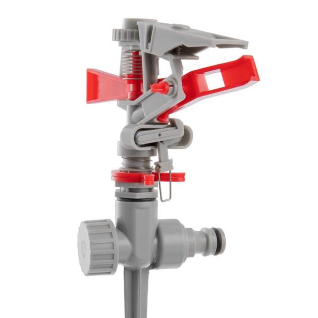 Дощуватель пульсуючий з повною або частковою зоною поливу на костилі, круг/сектор поливу до 12м Brass, Zinc alloy INTERTOOL GE-0053, фото , зображення 4 | SNABZHENIE.com.ua Дощуватель пульсуючий з повною або частковою зоною поливу на костилі, круг/сектор поливу до 12м Brass, Zinc alloy INTERTOOL GE-0053, фото , зображення 4 | SNABZHENIE.com.ua