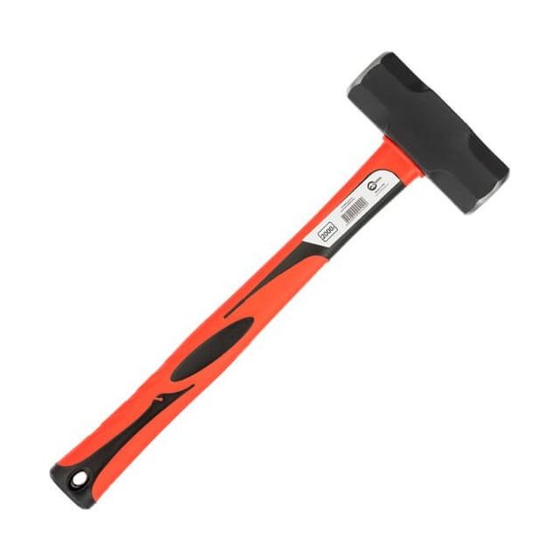 Кувалда 2000 г, ручка з фібрагласу INTERTOOL HT-0242, фото , зображення 2 | SNABZHENIE.com.ua Кувалда 2000 г, ручка з фібрагласу INTERTOOL HT-0242, фото , зображення 2 | SNABZHENIE.com.ua