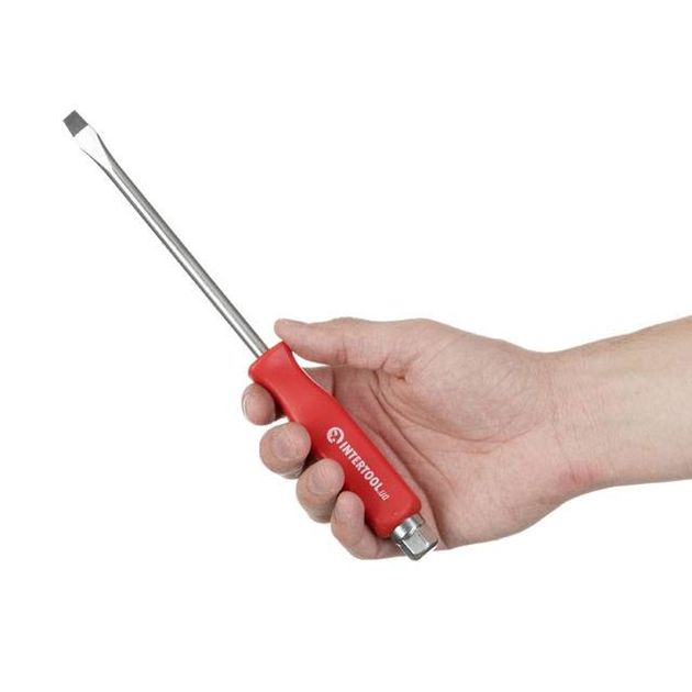 Отвертка ударна SL8x150 мм, Cr-V INTERTOOL HT-0484, фото , зображення 3 | SNABZHENIE.com.ua