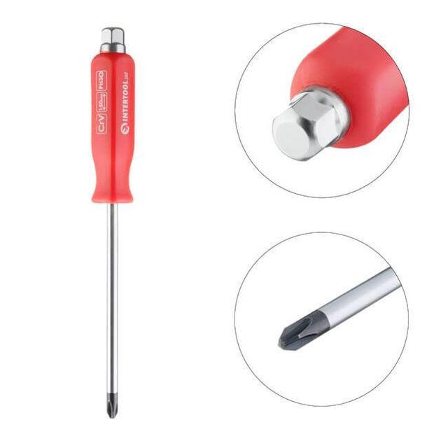 Отвертка ударная PH3x150 мм Cr-V INTERTOOL HT-0489, фото , изображение 2 | SNABZHENIE.com.ua Отвертка ударная PH3x150 мм Cr-V INTERTOOL HT-0489, фото , изображение 2 | SNABZHENIE.com.ua