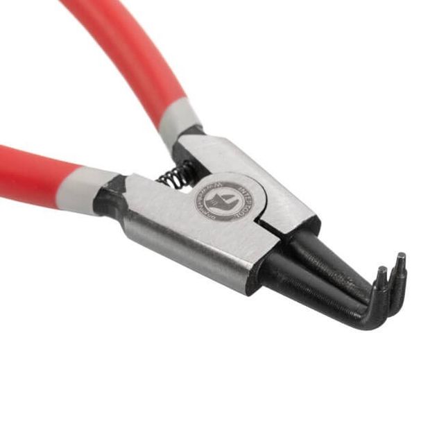 Щипці для зняття та установки стопорних кілець 150 мм, вигнуті на розжим INTERTOOL HT-7008, фото , зображення 3 | SNABZHENIE.com.ua Щипці для зняття та установки стопорних кілець 150 мм, вигнуті на розжим INTERTOOL HT-7008, фото , зображення 3 | SNABZHENIE.com.ua