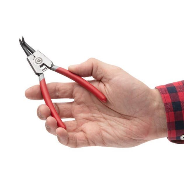 Щипці для зняття та установки стопорних кілець 150 мм, вигнуті на розжим INTERTOOL HT-7008, фото , зображення 5 | SNABZHENIE.com.ua Щипці для зняття та установки стопорних кілець 150 мм, вигнуті на розжим INTERTOOL HT-7008, фото , зображення 5 | SNABZHENIE.com.ua