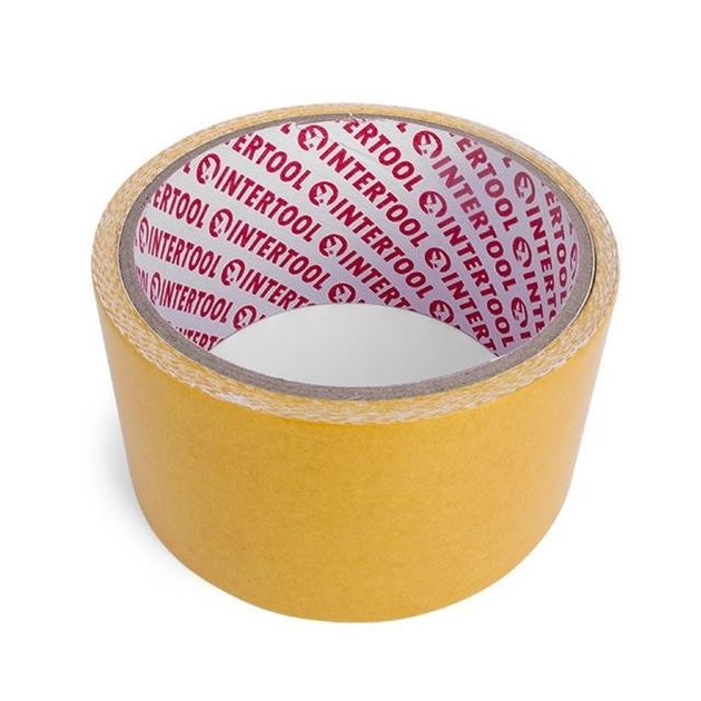 Двусторонний скотч 50мм*5м на тканевой основе INTERTOOL KT-0961, фото , изображение 4 | SNABZHENIE.com.ua