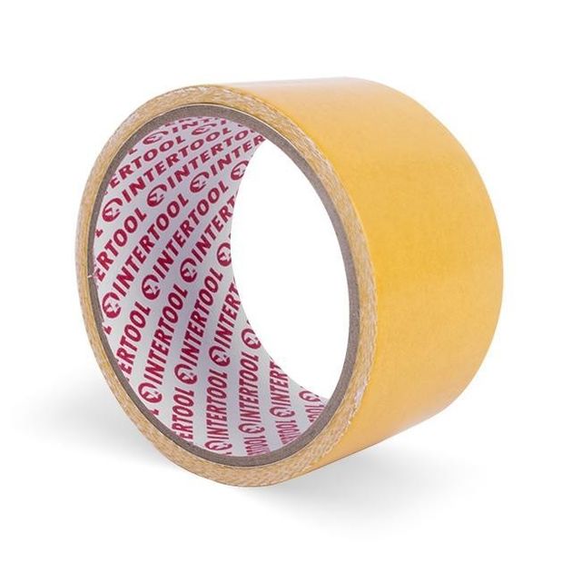 Двусторонний скотч 50мм*5м на тканевой основе INTERTOOL KT-0961, фото , изображение 6 | SNABZHENIE.com.ua