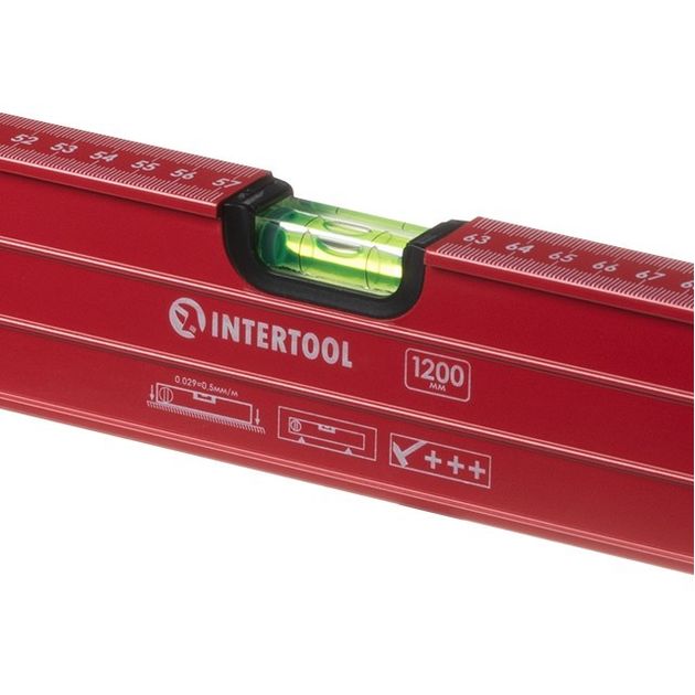 Уровень з поворотною капсулою 1200 мм 3 ока INTERTOOL MT-1272, фото , зображення 5 | SNABZHENIE.com.ua