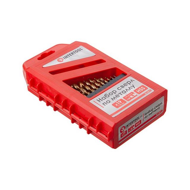 Набор сверл по металлу HSS 19 шт INTERTOOL SD-0019, фото , изображение 2 | SNABZHENIE.com.ua Набор сверл по металлу HSS 19 шт INTERTOOL SD-0019, фото , изображение 2 | SNABZHENIE.com.ua