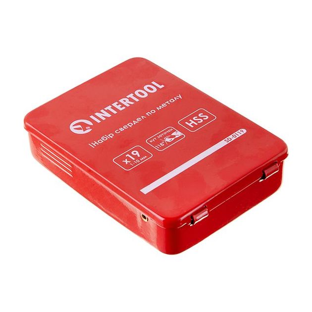 Набір сверл по металу HSS 19 шт (1.0-10.0) INTERTOOL SD-0119, фото , зображення 5 | SNABZHENIE.com.ua Набір сверл по металу HSS 19 шт (1.0-10.0) INTERTOOL SD-0119, фото , зображення 5 | SNABZHENIE.com.ua