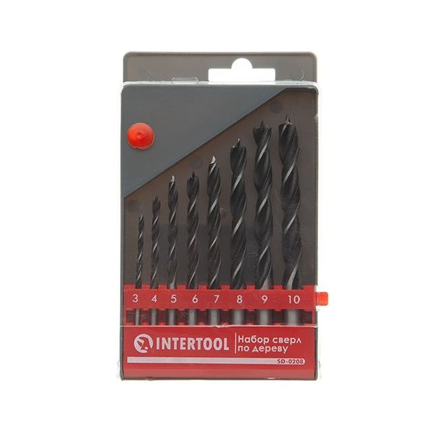 Набор сверл по дереву 8 шт INTERTOOL SD-0208, фото , изображение 2 | SNABZHENIE.com.ua Набор сверл по дереву 8 шт INTERTOOL SD-0208, фото , изображение 2 | SNABZHENIE.com.ua