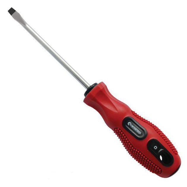 Отвертка шлицевая SL3x125 мм INTERTOOL VT-3103, фото  | SNABZHENIE.com.ua
