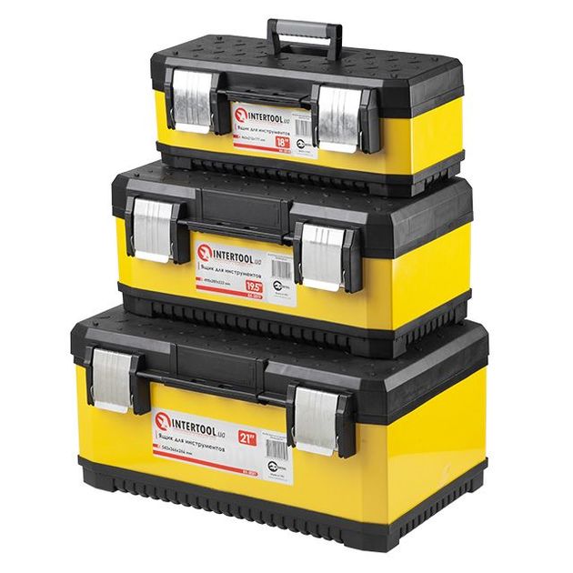 Комплект ящиков для инструментов INTERTOOL BX-2003, 3 шт, с замками, фото , изображение 2 | SNABZHENIE.com.ua