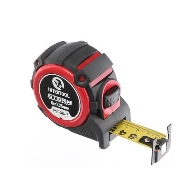 Рулетка STORM INTERTOOL MT-0845, 5м*25мм, двухсторонняя шкала, магнит., фото  | SNABZHENIE.com.ua