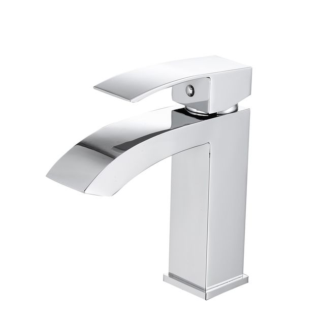 Смеситель для раковины Qtap Swan Cascada хромированный, фото  | SNABZHENIE.com.ua