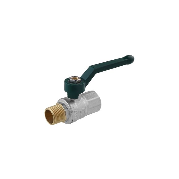 Шаровой кран STA LB 1/2 ВН PN40, никелированный, зеленая ручка, фото  | SNABZHENIE.com.ua