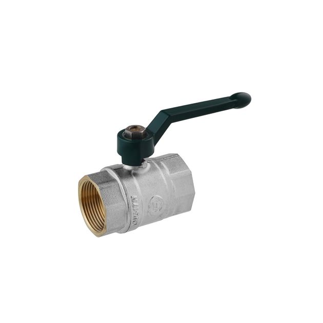 Шаровой кран STA LB 1 1/4 ВВ PN40, никелированный, зеленая ручка, фото  | SNABZHENIE.com.ua