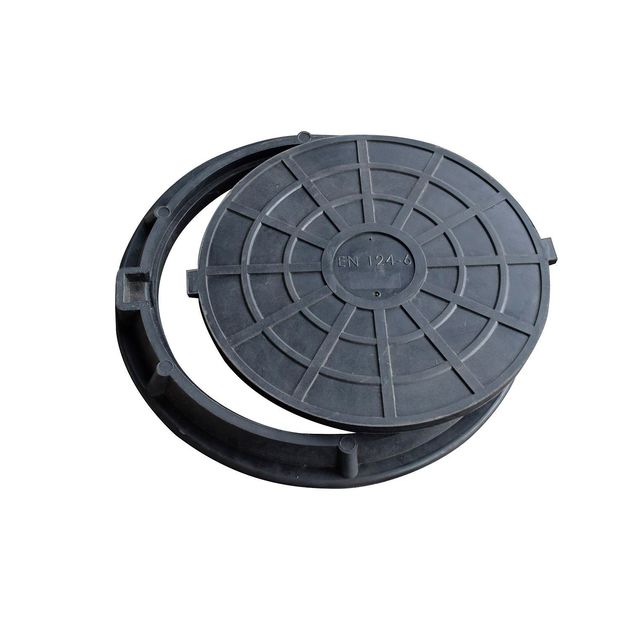 Люк каналізаційний садовий круглий Воюс до 1 т (АБ) чорний, фото , зображення 2 | SNABZHENIE.com.ua