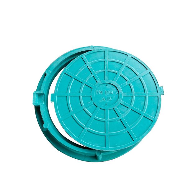 Люк каналізаційний легкий круглий Воюс до 1,5 т (А15Л) зелений, фото , зображення 2 | SNABZHENIE.com.ua Люк каналізаційний легкий круглий Воюс до 1,5 т (А15Л) зелений, фото , зображення 2 | SNABZHENIE.com.ua