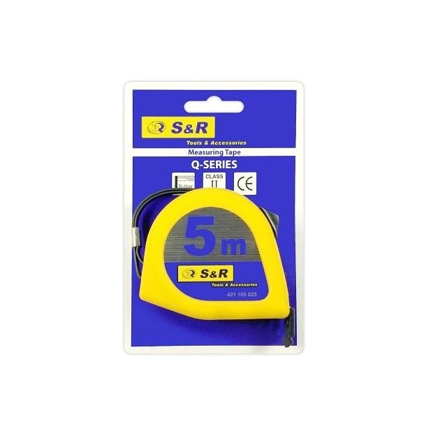 Рулетка S&R 5м серии Q, фото  | SNABZHENIE.com.ua