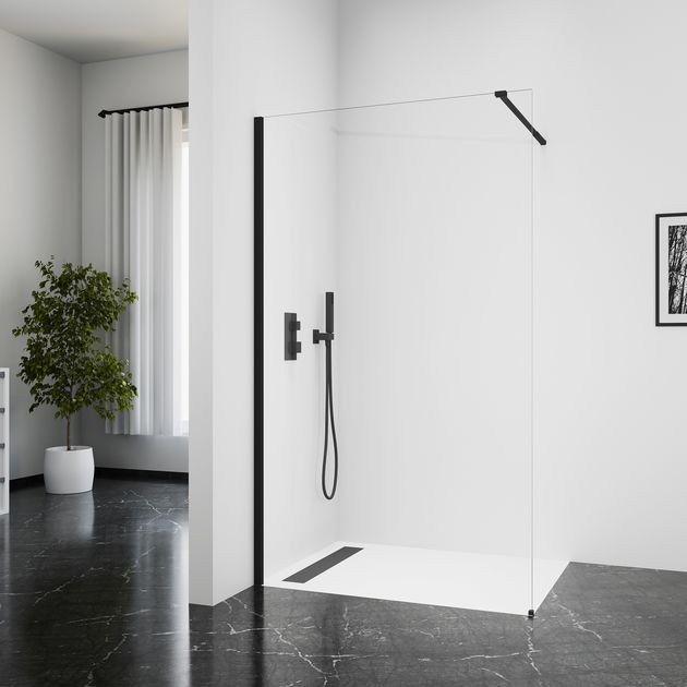 Душевая перегородка Qtap Walk-In Standard 100x190 см, стекло 8 мм, фото , изображение 6 | SNABZHENIE.com.ua Душевая перегородка Qtap Walk-In Standard 100x190 см, стекло 8 мм, фото , изображение 6 | SNABZHENIE.com.ua