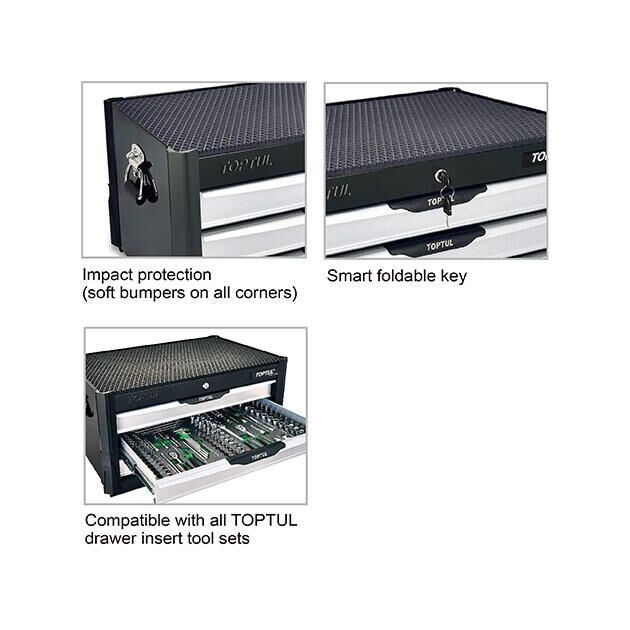 Ящик для инструментов, 3 секции, черный, TOPTUL TBAP0307, фото , изображение 2 | SNABZHENIE.com.ua Ящик для инструментов, 3 секции, черный, TOPTUL TBAP0307, фото , изображение 2 | SNABZHENIE.com.ua