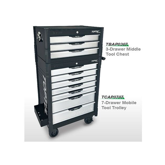Ящик для инструментов, 3 секции, черный, TOPTUL TBAP0307, фото , изображение 3 | SNABZHENIE.com.ua Ящик для инструментов, 3 секции, черный, TOPTUL TBAP0307, фото , изображение 3 | SNABZHENIE.com.ua
